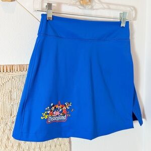 Disneyland 🌈 Rainbow Workout Shorts Royal Blue Skort with Mickey Gang Disney XS